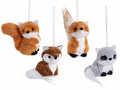 Addobbi da appendere all'albero di Natale ad animaletti autunnali del bosco, set da 12 pezzi, cm 5 x 8 x 8,5 H