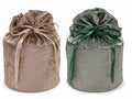 Sacchetti di Natale portapanettone in stoffa lucida con tirante, set da 4 pezzi, Ø23cmx30H (al tirante22)