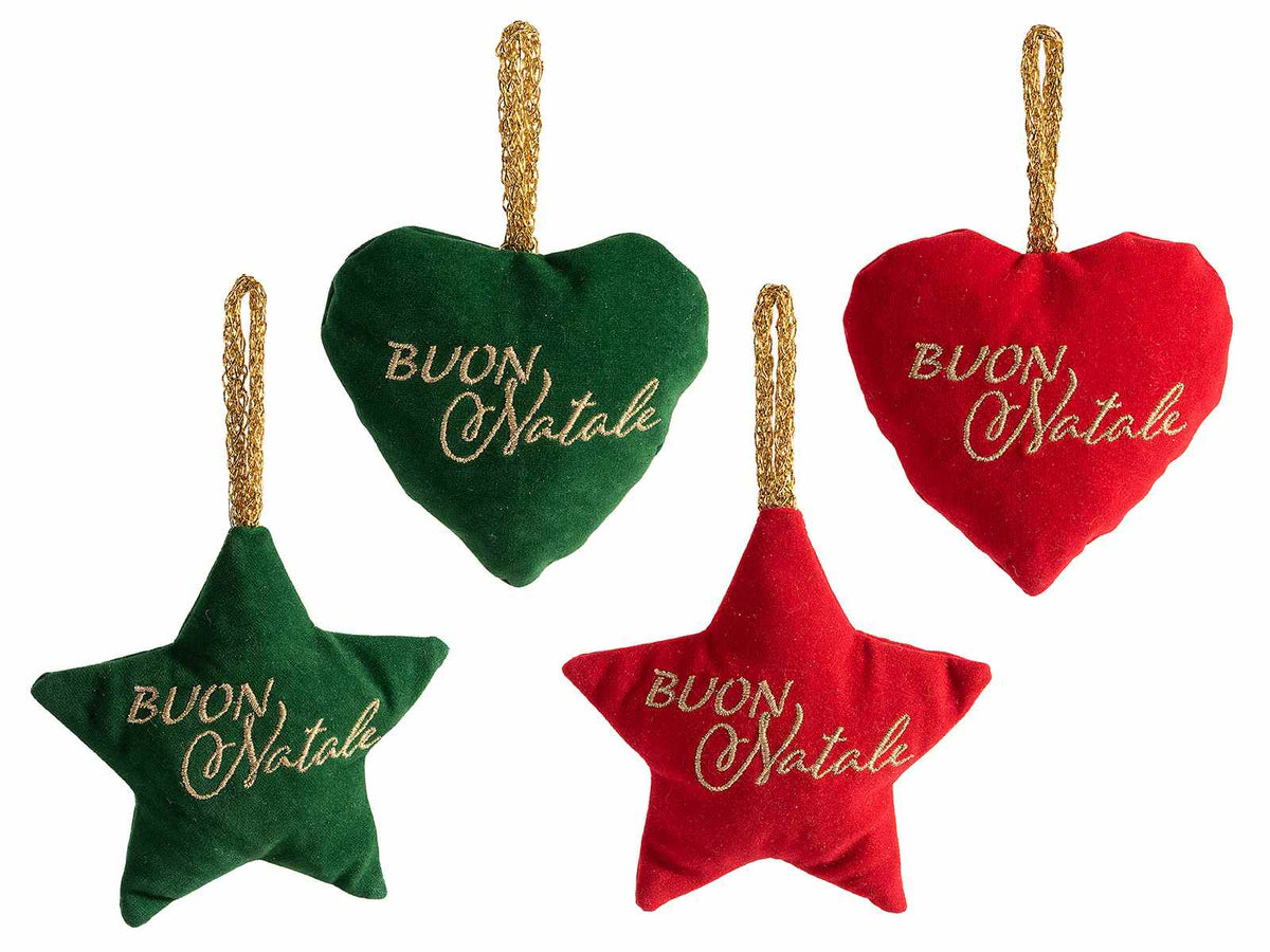 Sacchettini profumatori di Natale per armadi e cassetti a forma di cuore, set da 12 pezzi, Stella: cm 12 x 12 H