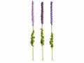 Rami di lavanda realizzati ad uncinetto con gambo modellabile, set da 12 pezzi, Ø 1,5 cm x 16 H (con gambo40)