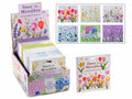 Panno in microfibra pulisci schermo / occhiali con stampa fiori in espositore, set da 36 pezzi, cm 18 x 15 H