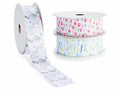 Nastri in tessuto con stampa floreale, set da 6 pezzi, mm 25 x 10 m