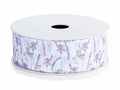 Nastri in tessuto con stampa floreale Lavanda, set da 6 pezzi, mm 22 x 10 m