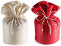 Sacchetti portapanettone in stoffa con lurex dorati, set da 4 pezzi, Ø21cmx33H (al tirante21)