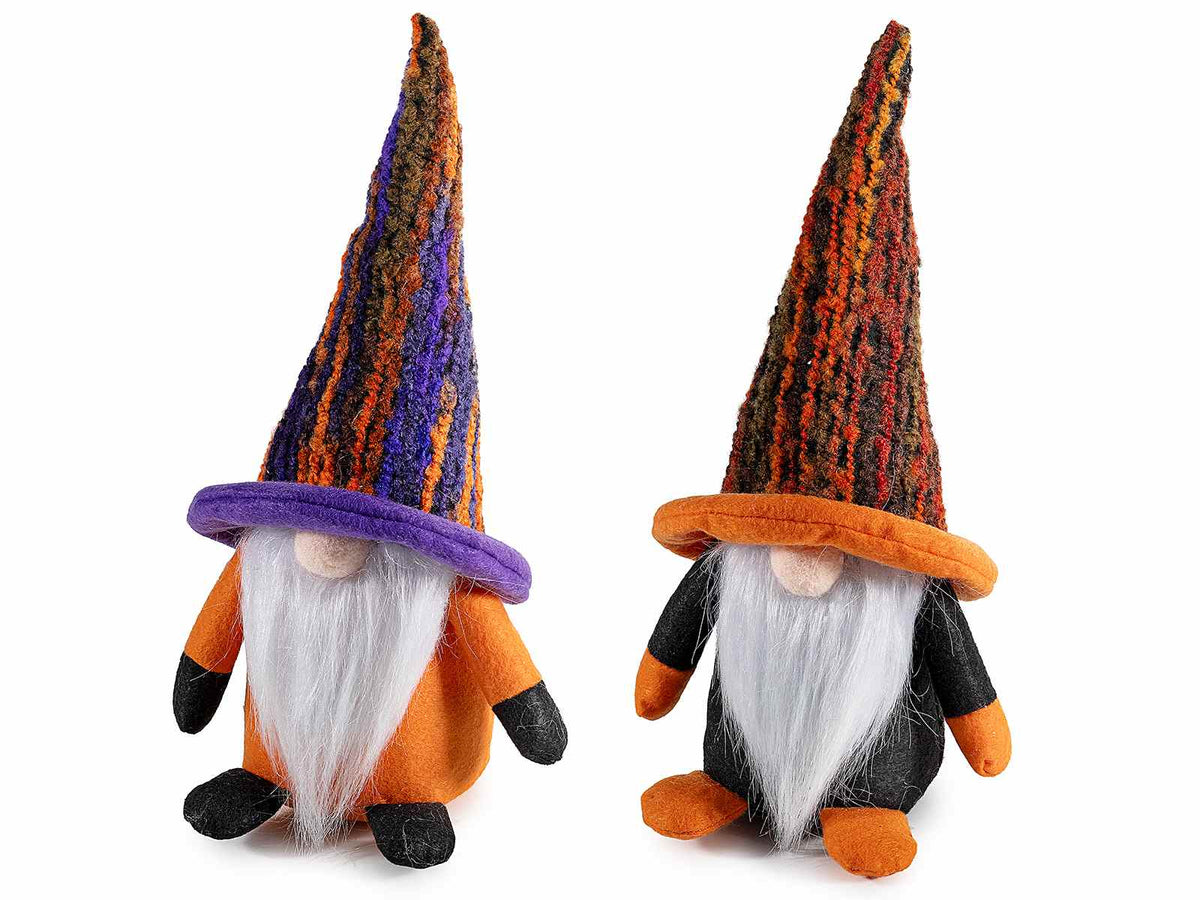 Gnomi decorativi di Halloween in stoffa con cappello da appoggiare, set da 6 pezzi