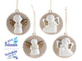 Decorazioni da bomboniera con angioletto in gesso profumabile da appendere, set da 48 pezzi, Ø 5 cm