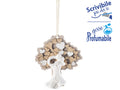 Decorazioni per bomboniere da appendere con Albero della vita e coppia di sposi, set da 40 pezzi, cm 6,5 x 7 H