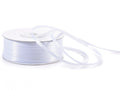 Nastro doppio raso color bianco neve in rotolo, mm 3 x 100 m