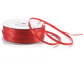 Nastro doppio raso color rosso fragola in rotolo, mm 3 x 100 m