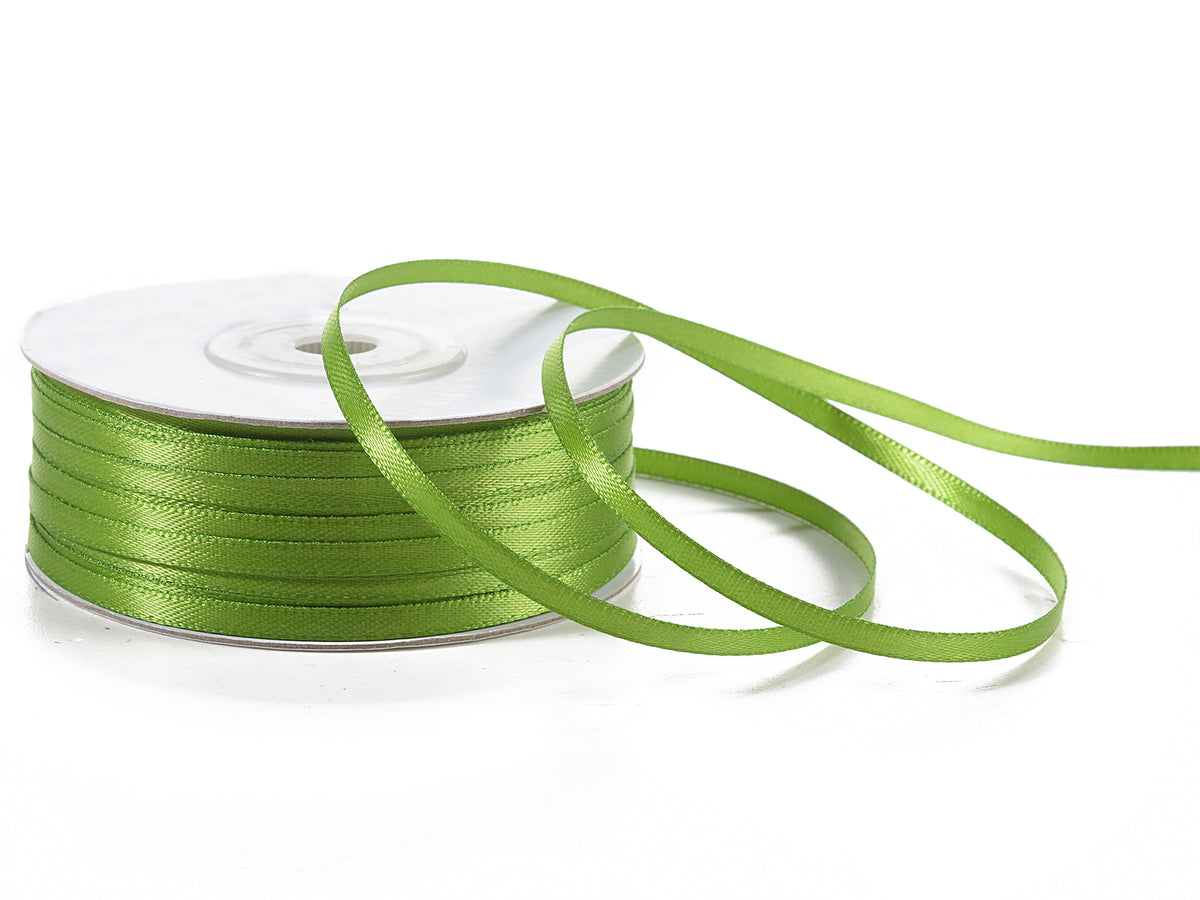 Nastro doppio raso color verde garden in rotolo, mm 3 x 100 m