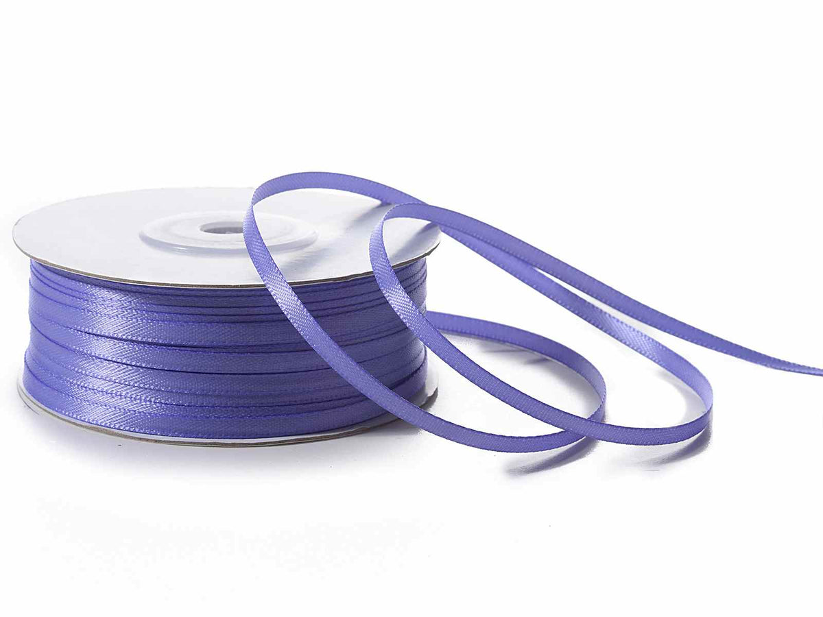 Nastro doppio raso color lavanda in rotolo, mm 3 x 100 m