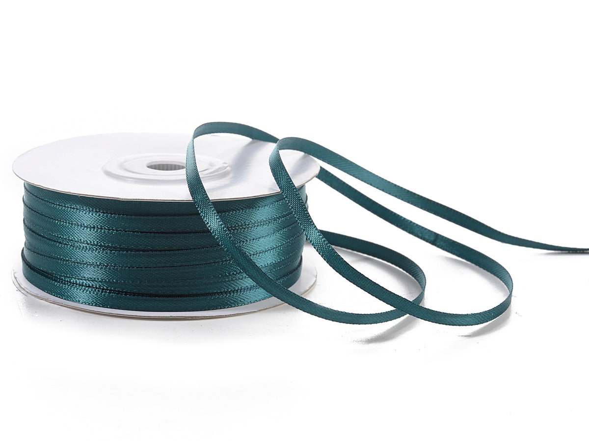 Nastro doppio raso color verde smeraldo, mm 3 x 100 m