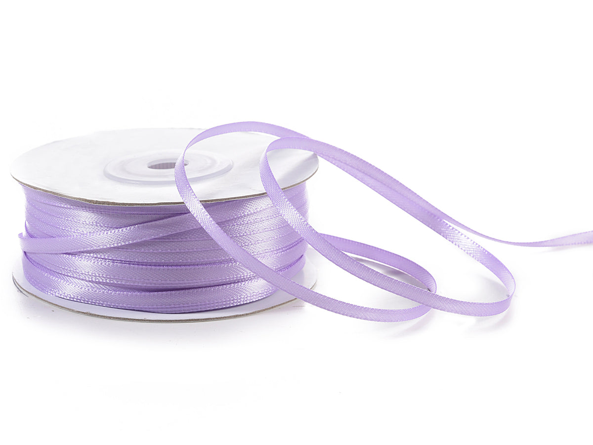 Nastro doppio raso color lilla glicine, mm 3 x 100 m