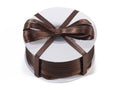 Nastro doppio raso color marrone cioccolato, mm 6 x 100 m