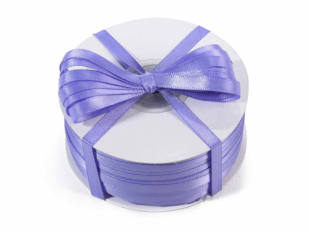 Nastro doppio raso color lavanda, mm 6 x 100 m