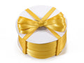 Nastro doppio raso color oro, mm 6 x 100 m
