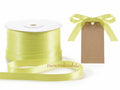 Nastro personalizzato doppio raso giallo acido 10 mm, set da 500 pezzi, mm 10 H