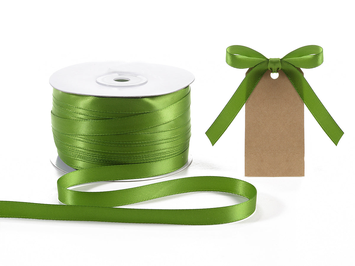 Nastro doppio raso color verde garden, mm 10 x 100 m