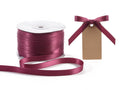 Nastro doppio raso color vinaccia, mm 10 x 100 mt