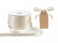 Nastro doppio raso color bianco antico, mm 10 x 100 m