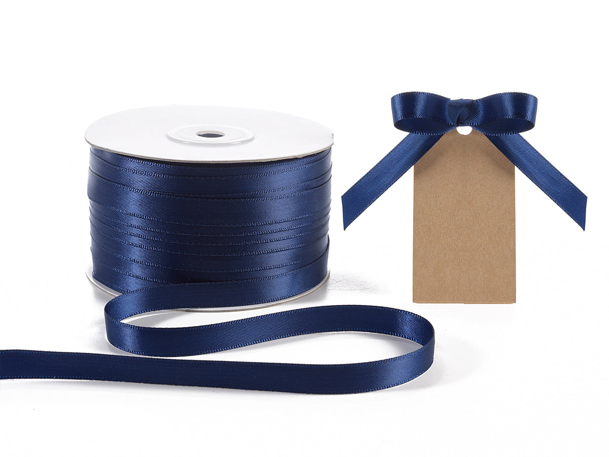 Nastro doppio raso color blu, mm 10 x 100 m