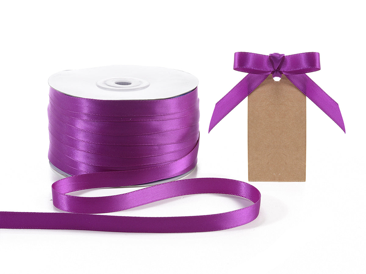 Nastro doppio raso color viola orchidea, mm 10 x 100 m