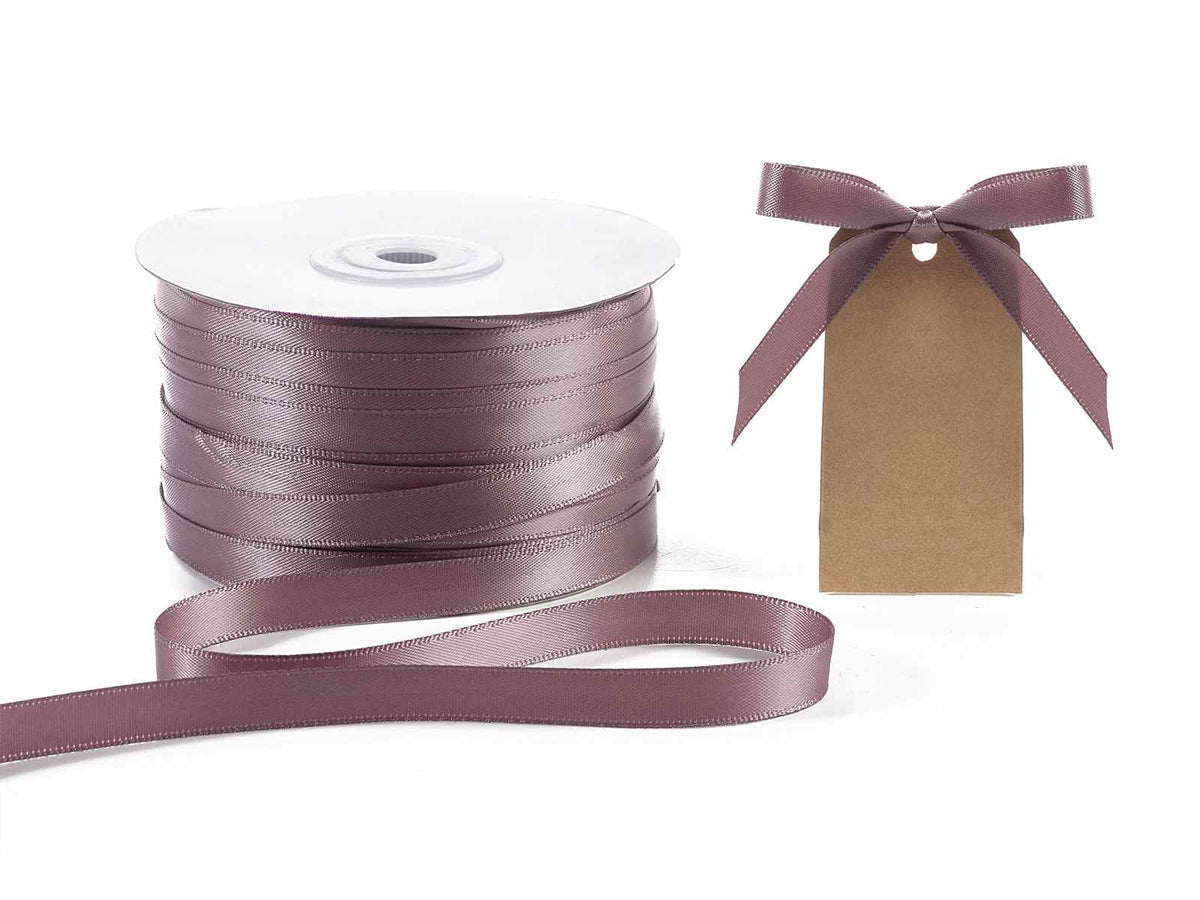 Nastro doppio raso color grigio tortora, mm 10 x 100 m