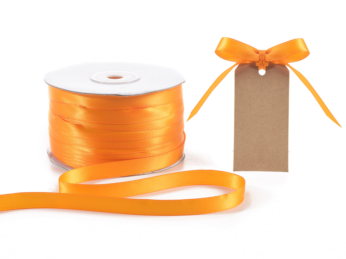 Nastro doppio raso arancia, mm 10 x 100 m