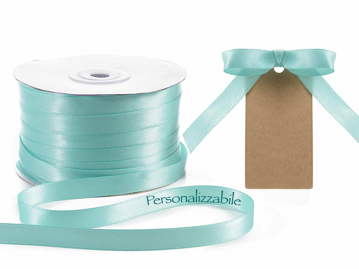 Nastro personalizzato doppio raso tiffany, set da 500 pezzi, mm 10 H