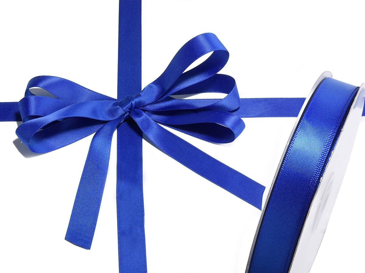 Nastro doppio raso color blu royal, mm 15 x 50 m