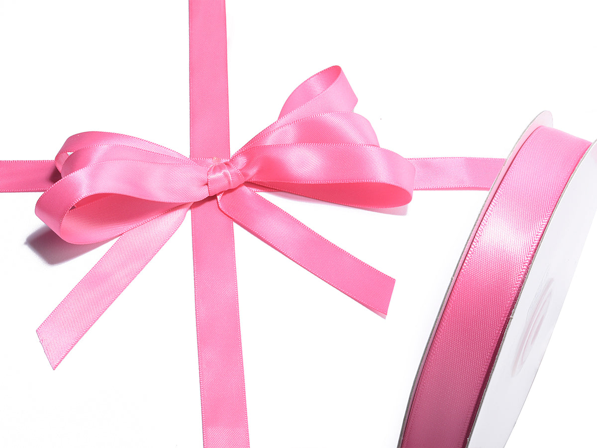 Nastro doppio raso color rosa shocking, mm 15 x 50 m