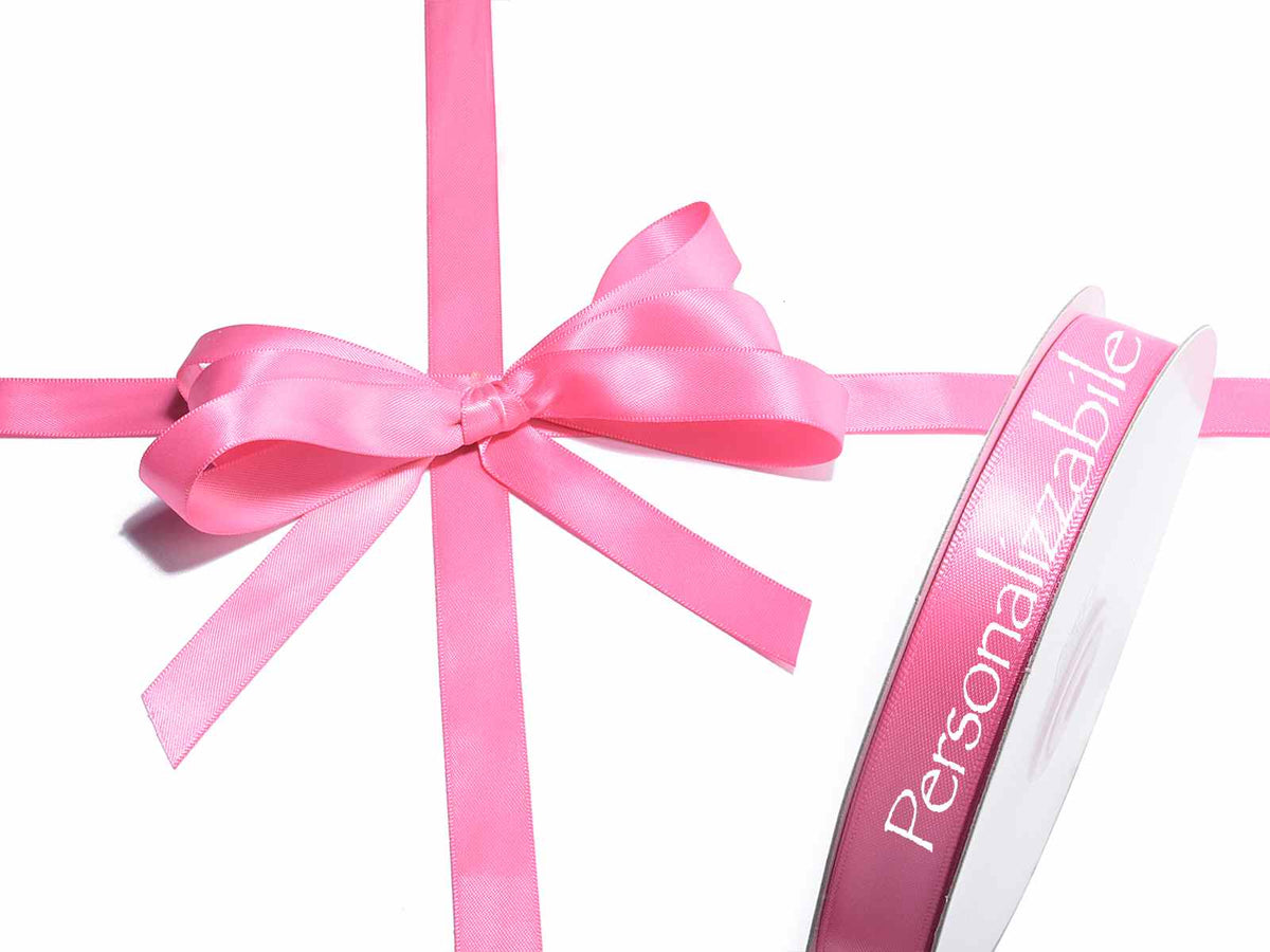 Nastro personalizzato doppio raso rosa shocking 15 mm, set da 500 pezzi, mm 15 H