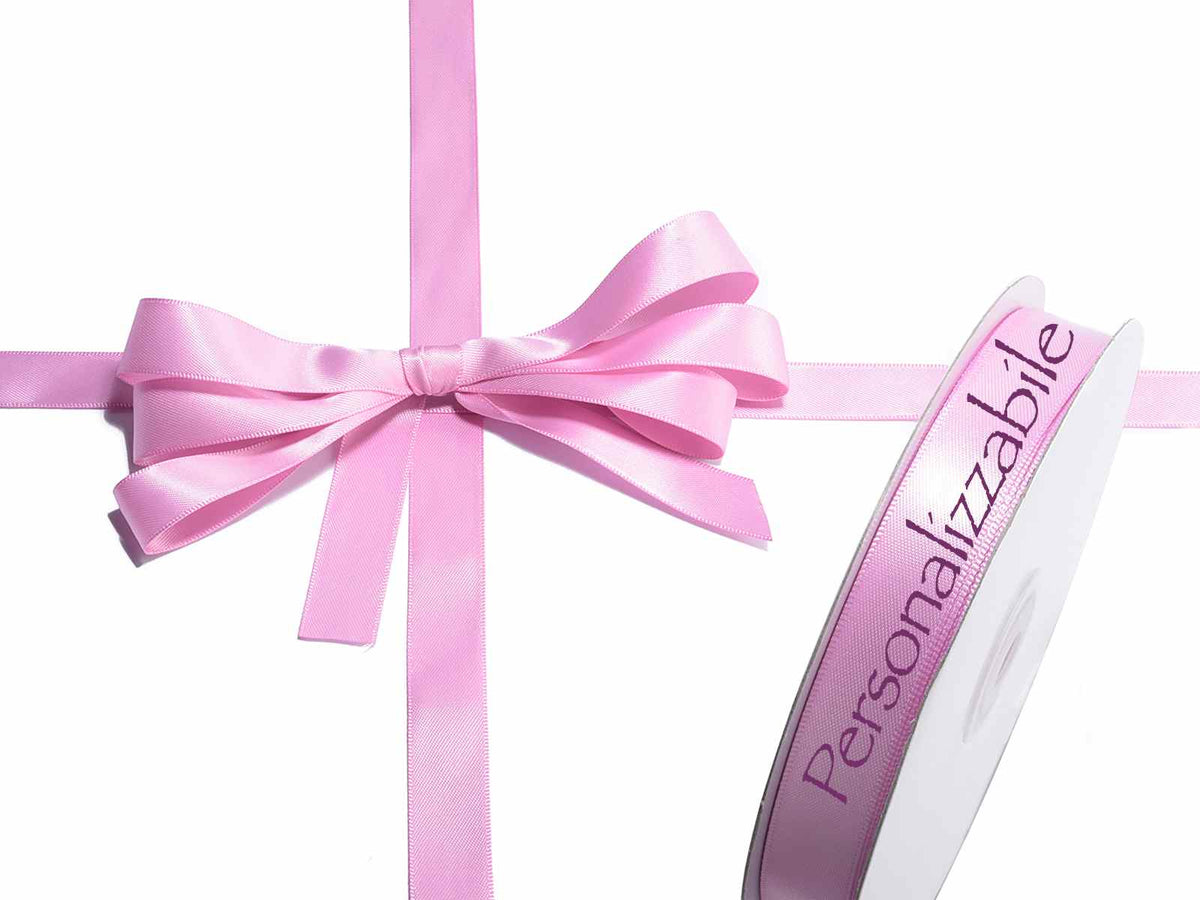 Nastro personalizzato doppio raso rosa antico 15 mm, set da 500 pezzi, mm 15 H