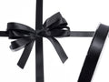 Nastro doppio raso color nero bistro, mm 15 x 50 m