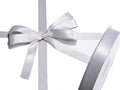 Nastro doppio raso color grigio argento, mm 15 x 50 m