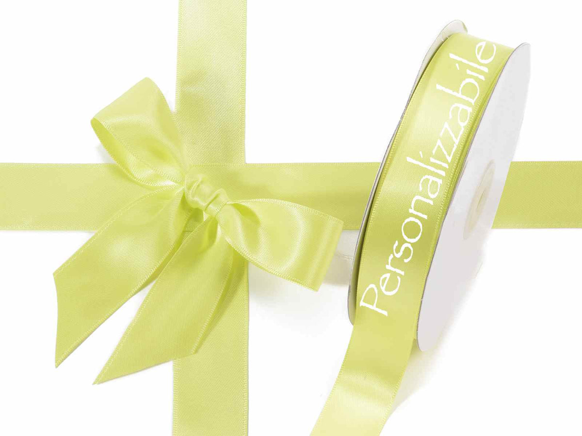 Nastro personalizzato doppio raso giallo acido 25 mm, set da 500 pezzi, mm 25 H