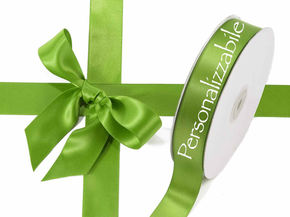 Nastro personalizzato doppio raso verde garden 25 mm, set da 500 pezzi, mm 25 H