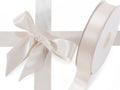 Nastro doppio raso color bianco antico, mm 25 x 50 m
