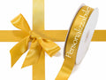 Nastro personalizzato doppio raso oro 15 mm, set da 500 pezzi, mm 25 H