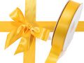 Nastro doppio raso color giallo ocra, mm 25 x 50 m