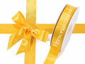 Nastro personalizzato doppio raso giallo ocra 25 mm, set da 500 pezzi, mm 25 H