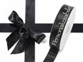Nastro personalizzato doppio raso nero 25 mm, set da 500 pezzi, mm 25 H