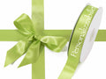 Nastro personalizzato doppio raso verde mela 25 mm, set da 500 pezzi, mm 25 H