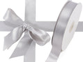 Nastro doppio raso color grigio argento, mm 25 x 50 m