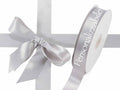 Nastro personalizzato doppio raso grigio argento 25 mm, set da 500 pezzi, mm 25 H