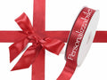 Nastro doppio raso mm 25 x 50 mt rosso rubino personalizzato, set da 500 pezzi, mm 25 H