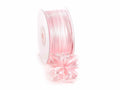 Nastro doppio raso rosa confetto con tirante per fiocco facile, mm 3 x 100 m