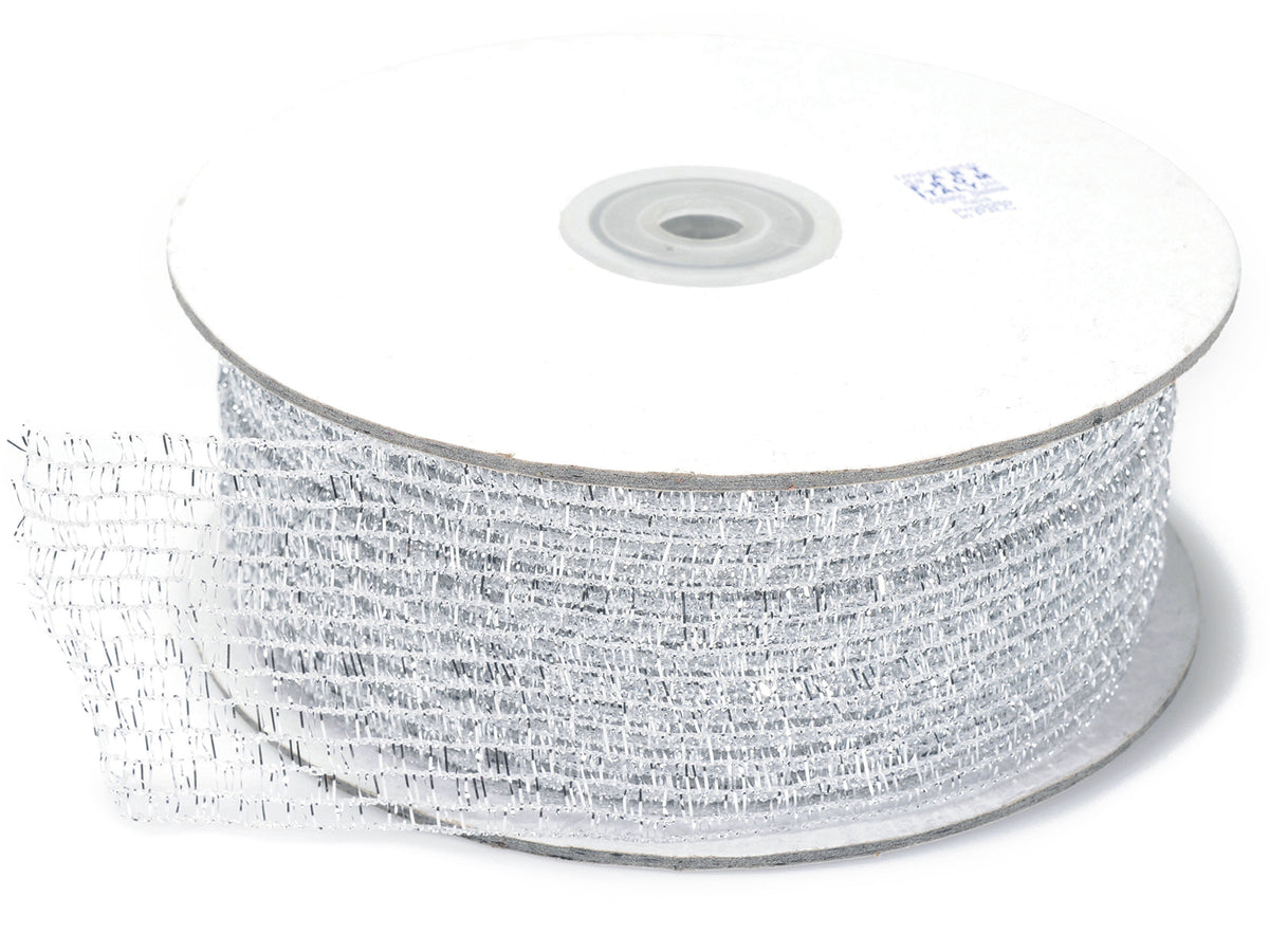Con il nastro rete modellabile argento puoi creare fiocchi da appendere, mm 45 x 25 m