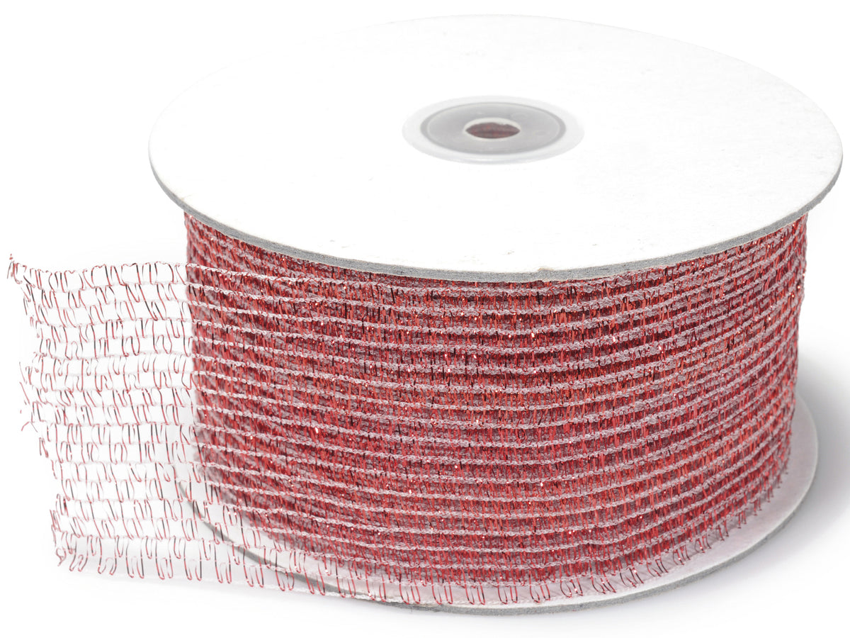 Scegli il nastro rete modellabile rosso per decorare la tua vetrina durante, mm 60 x 25 m