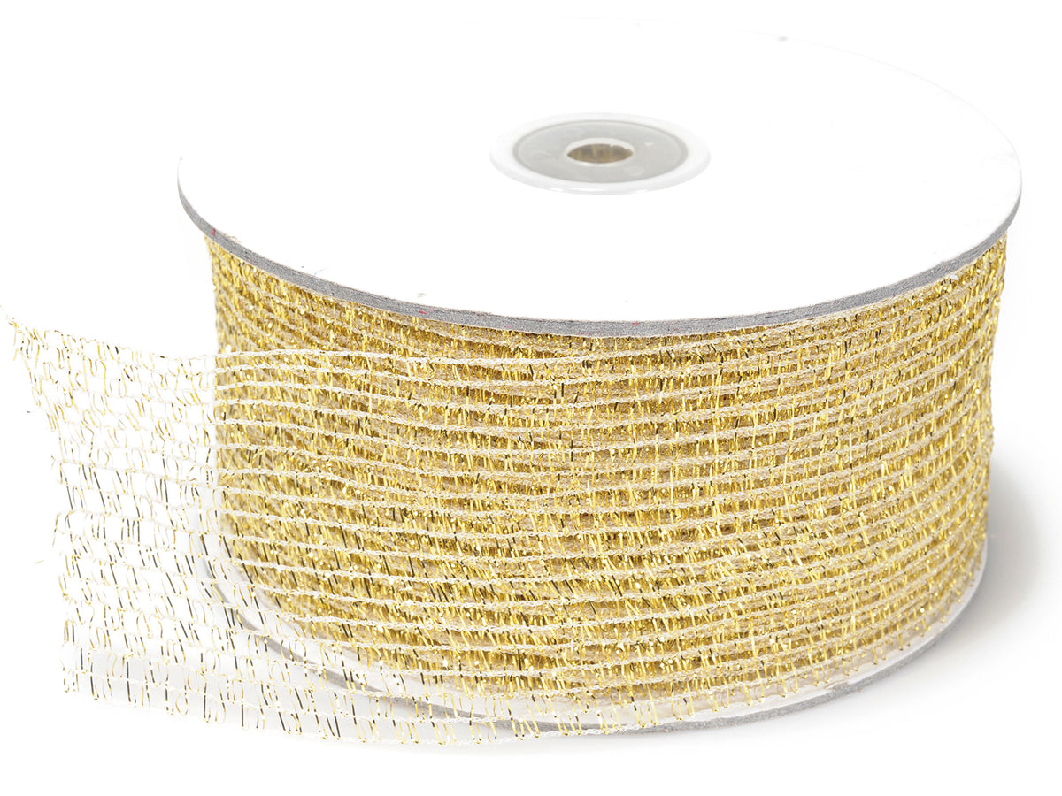 Scegli il nastro rete modellabile oro per decorare le tue vetrine nel periodo, mm 60 x 25 m